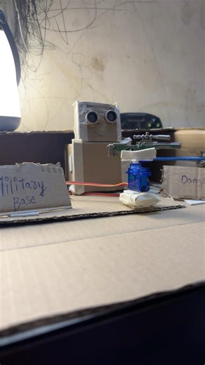 🔥 Arduino Smart Targeting Robot 🤖 | Ultrasonic + Servo Gun Project #arduino #arduinoproject