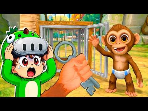 HELP THE BABY MONKEY AND WE ESCAPED FROM THE EXTREME ZOO 🐒 | I AM MONKEY | Dylan Plays