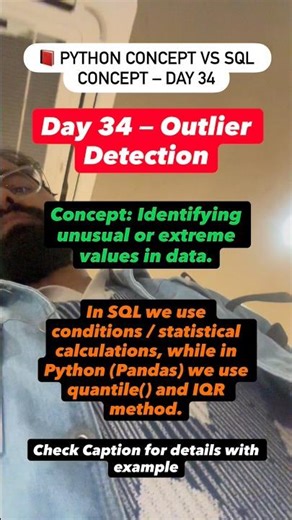 Day 34 — Outlier Detection | Identifying unusual or extreme values in data.