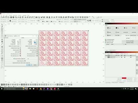 Duplicating items in Lightburn with grid array