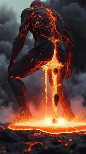 “Giant Lava Man’s Volcano Moment 🌋 | AI Animation”