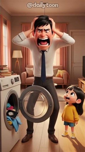 Oh No! She Washed Dad’s Watch in the Machine 😱