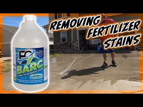 REMOVING FERTILIZER STAINS FROM CONCRETE WITH F9 BARC | ADD ON SERVICE