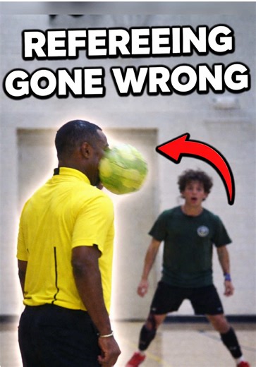 Ref got hit mid game💀#soccer#ref#fyp#viral#gonewrong