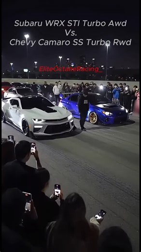 💥 Subaru WRX STI Turbo Awd Vs. Chevy Camaro SS Turbo Rwd🔥🏁 Youtube • EliteOctaneRacing Subaru WRX STI 2.5 L TurboCharged Flat 4 Engine -- Chevy Camaro 6.2 Liter V8 #jdm #carswithoutlimits #race #racing #luxurycars #carstagram #wrxsti #subaru #camaro #chevy #camarosofinstagram | Eliteoctaneracing