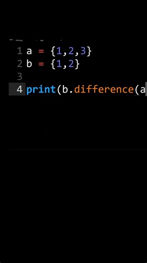 Python Set Difference Operator