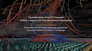 Visualization of F3 Tornado within a Supercell Thunderstorm Simulation - Storm Chasers Perspective