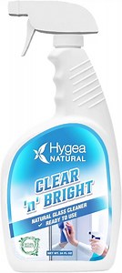 Hygea Natural Clear ’n’ Bright Glass Cleaner Spray, Window Cleaner, Non-Toxic & Ammonia-Free, 24 oz