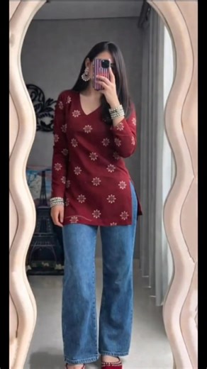 look at that short kurti design ideas for look pretty and beautiful #kurtisets #kurtidesign