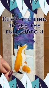 Making a handmade bookmark for Winter! 🦊❄️ #watercolorart #winter #bookmark
