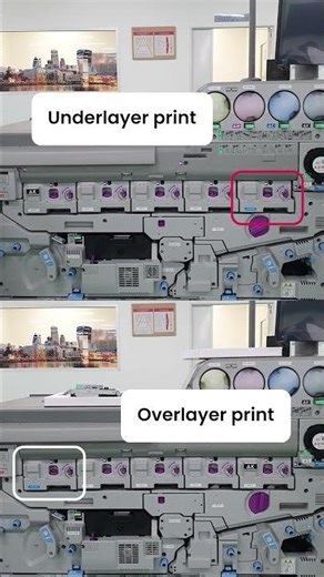Ricoh Pro C7500 can handle both underprint and overprint white layers!