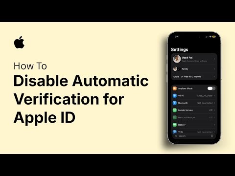 How to Disable Automatic Verification for Apple ID