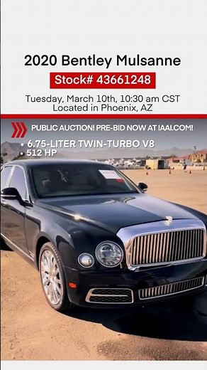 💎 THE PINNACLE OF LUXURY – UP FOR GRABS 💎 2020 Bentley Mulsanne
