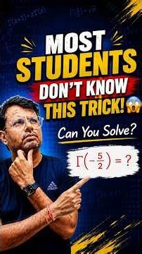 Can You Solve Γ(-1/2) = ? | Most Student Don't Know this Negative Gamma Trick #shorts
