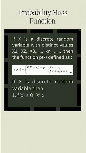 Probability Mass Function (pmf) | Formula | Random variables & Distribution function | Statistics