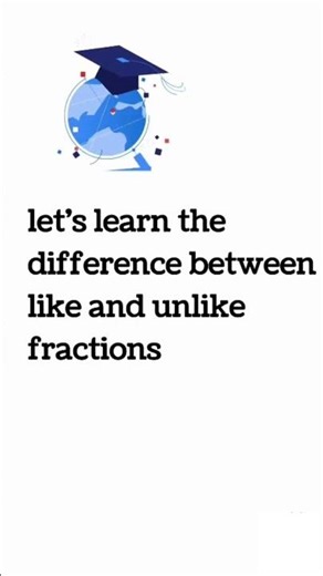 Like vs Unlike Fractions | Quick Maths Trick#short#math#easy#easylearning
