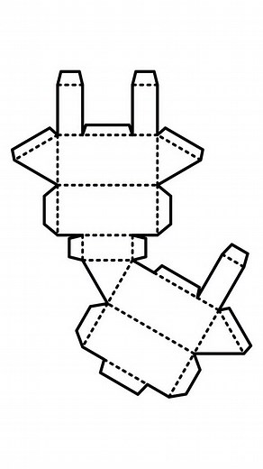 📦 I will assemble a paper box from a template. 展開図から紙の箱を組み立てます。 Music: X→togasynthesis #design #papercraft #origami #展開図 #dıy | PAPER BOXES