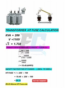 Transformer HT Fuse Calculation #electrician #electricalwork #ElectricalSafety #electrical #htfuse #transformer | Solve It