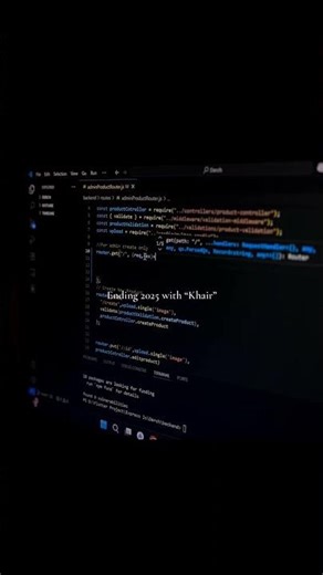 Kaash se Khair… and the Code Goes On ✨ #coding #vscode #codingjourney #dayinmylife #programmerlife