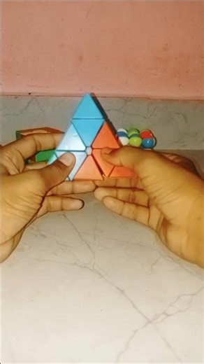 Rubik's cube v/s pyraminx cube R U R' U' solve #viral #rubikscube #video