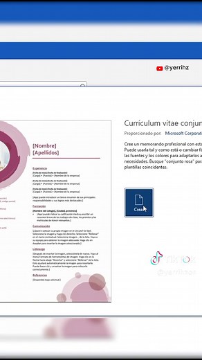 Cómo hacer currículum vitae en Word #word #office #tutorial