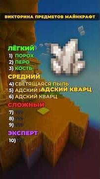 Точно шаришь в Майнкрафте? #игры