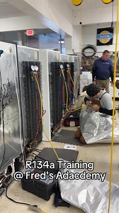 🔥R134a Training At Fred's Appliance Academy❄️ #fredsapplianceacademy #appliancetechnician #tradeschool #appliancerepairtraining #r134a #refrigerator | Fred's Appliance Academy