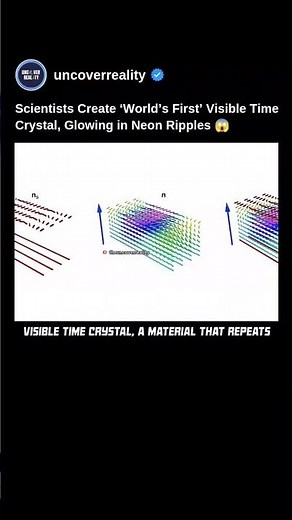 Scientists Create World's First Visible Time Crystal Glowing In Neon Ripples #tech #physics #shorts
