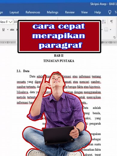 cara cepat merapikan paragraf di word. #msword #mswordtutorial #microsoftword #tipsandtricks #tipsbuatkamu #microsoftwordhack