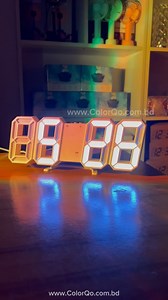 3D LED Digital Clock Wall Decor Glowing Night Mode 3 Alarms Electronic Table Clock 12/24H Wall Clock for Living Room LED Clock 🤩 #ledclock #clock #alarmclock #diyclock #diy | 𝐂𝐨𝐥𝐨𝐫𝐐𝐨.𝐜𝐨𝐦.𝐛𝐝™️