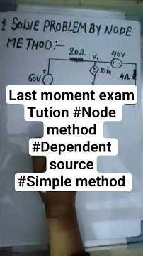 #mesh analysis problem with dependent voltage source #electricalengineering #KCL method