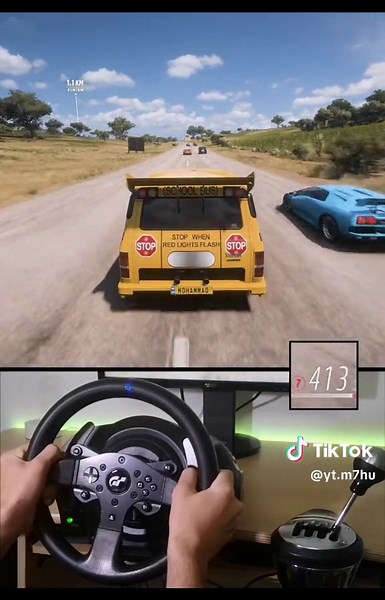 Drag Racing a School Bus | Intense Competition on the Road!