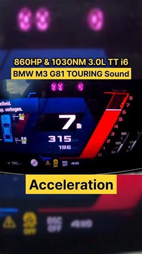 860HP BMW M3 Touring Acceleration 🚀🔥
