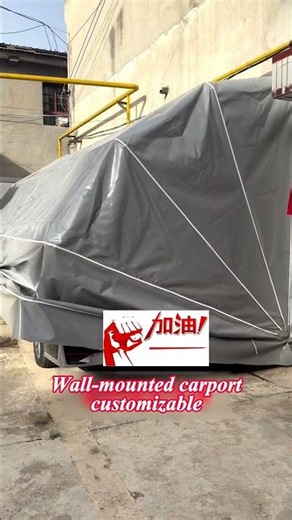💎Wall-mounted carport, customizable to any size #carport #automobile #carcover #diy #garage #luxury