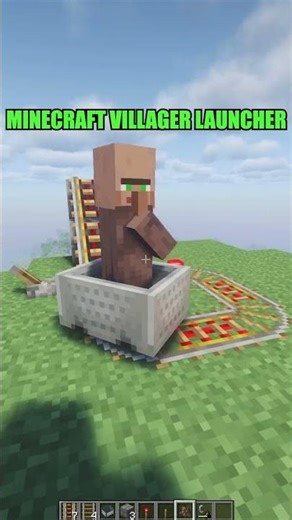 MINECRAFT VILLAGER LAUNCHER 💀🤣 #minecraft #shorts