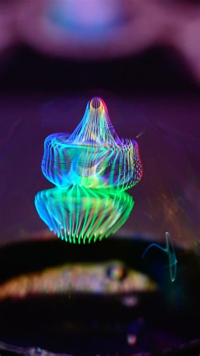 Trippy Bubble Cymatics🤯🌀 #trippy #bubble #cymatics