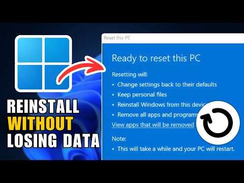 How To Reinstall Windows 11 Without Losing Your Data | Full Guide