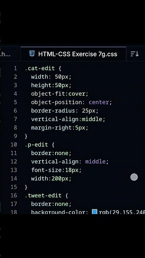 HTML-CSS Exercise 7g #html #css3