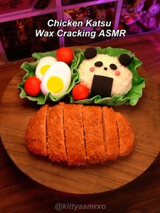 Wax Cracking Clay ASMR: Chicken Katsu & Rice Sounds