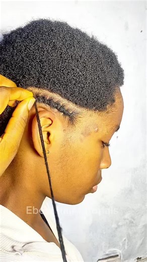 Needle stitch braid on very short natural hair #hairstyle #hairtransformation #viralreels #relatable