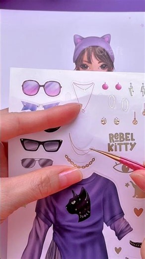 [ASMR] Cute Costume Changer Stickers/ Top Model Dress Up 😍 #asmr #shorts #toys