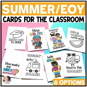 Graduation Cards for End of the Year - Summer Cards - Summer coloring sheets