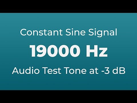 19000 Hz Sound Audio Test Tone | 19000 Hertz Sine Signal | 19 kHz