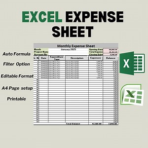 Expense Excel Sheet, Excel Spreadsheets, Expense Tracking, Instant Download, A4 Size File, Editable Excel Sheet, Income Tracker - Etsy