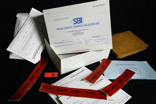 What happens in a rape kit exam?