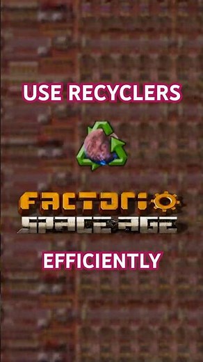 Recycle more efficiently in factorio #factorio #factoriospaceage