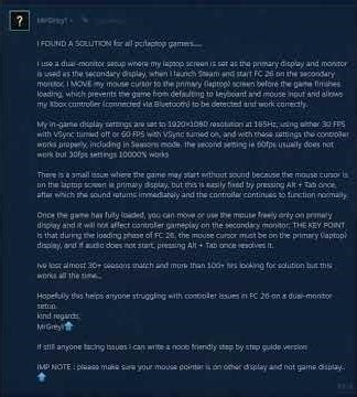 FC 26 Controller Not Working on Dual Monitor? FIX (Laptop + External Monitor) #fc26 #gaming