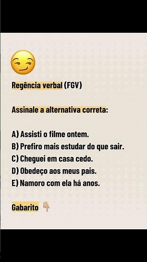 Português/ regência verbal