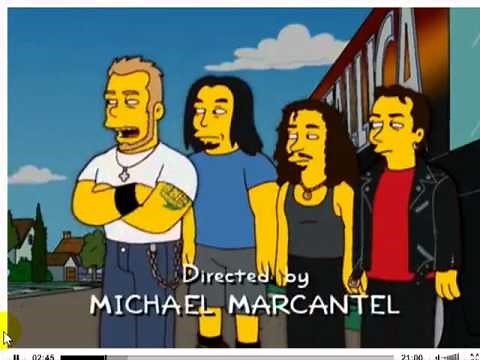 Metallica es la luz - Los simpsons Otto HD (no grabado con camara al televisor)