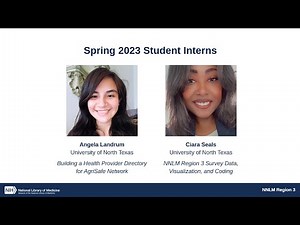 Student Intern Final Presentations: Angela Landrum and Ciara Seals - Apr 20, 2023